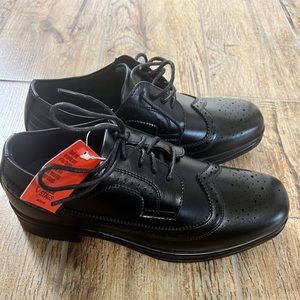 NWT boys black dress shoes size 3